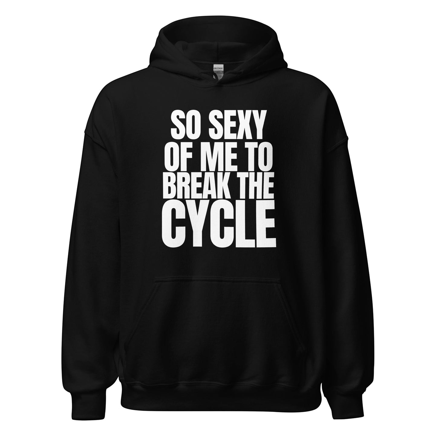 Empowering unisex statement hoodie for cycle breakers. Soft, warm and made to celebrate personal growth, stronger choices and rewriting your story.