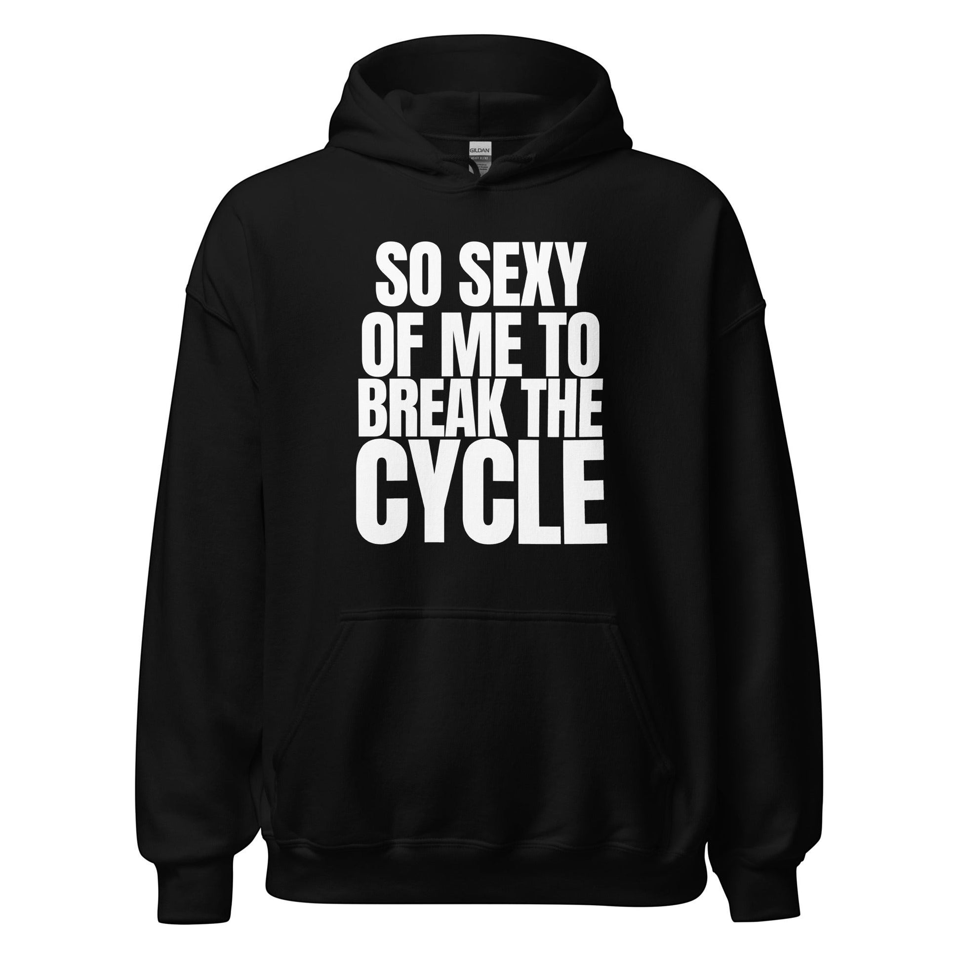 Empowering unisex statement hoodie for cycle breakers. Soft, warm and made to celebrate personal growth, stronger choices and rewriting your story.