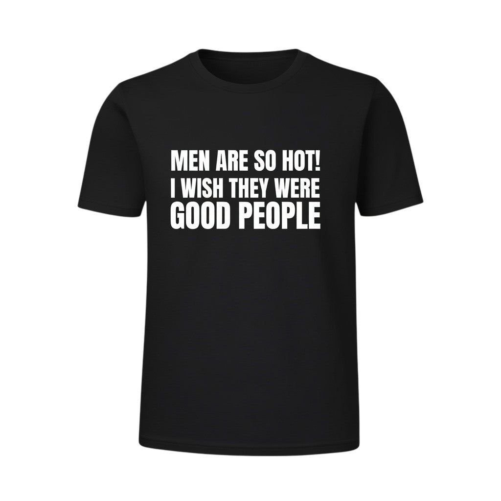 Schwarzes spiritualsavagee Unisex-T-Shirt aus Baumwolle mit weißem, humorvollem Statement-Aufdruck auf der Vorderseite.